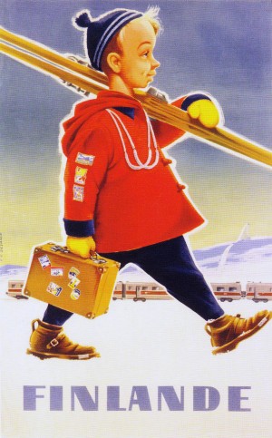 Finlande vintage travel poster